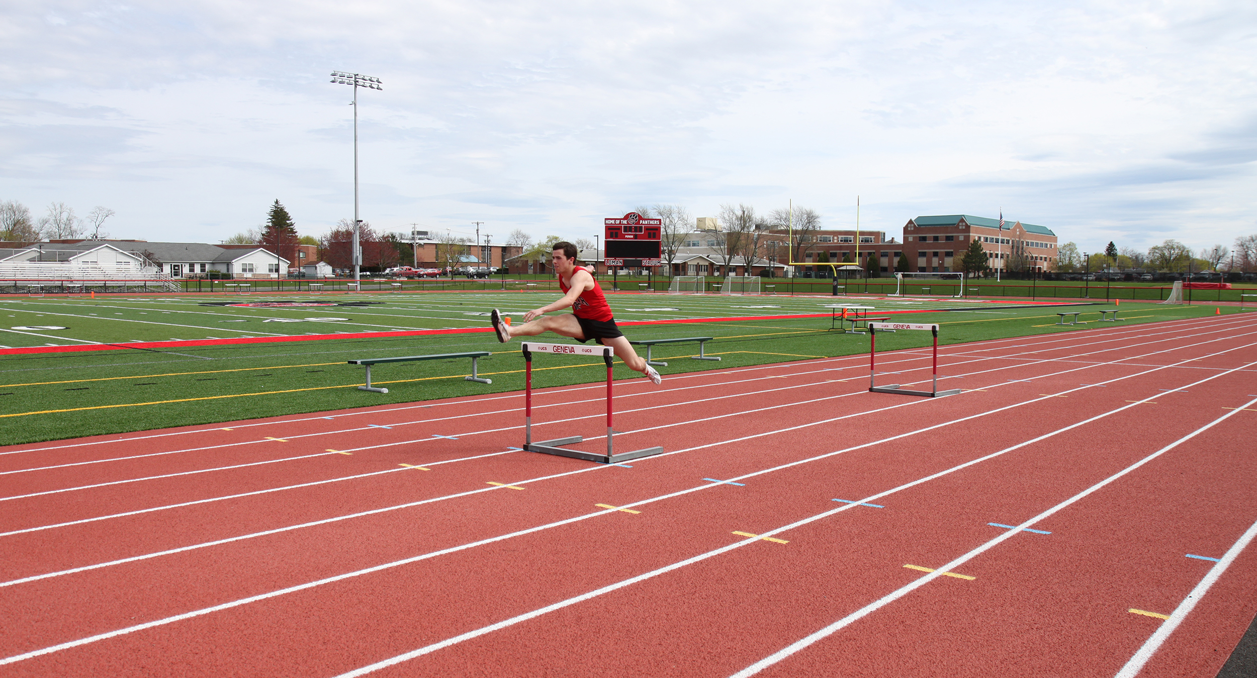 Liam Ryan jumping hurdle