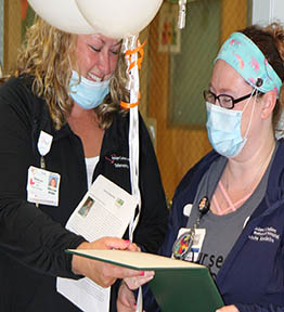 Alice Radcliff, RN receiving award
